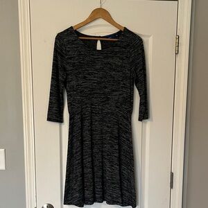 Apt. 9 Black and Gray 3/4 Sleeve Dress